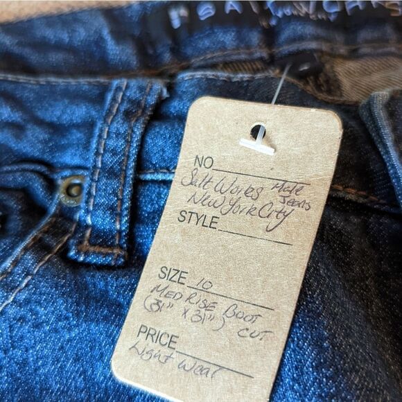 Salt Works New York High Rise Jeans Size 10 Light Wash - Picture 3 of 5